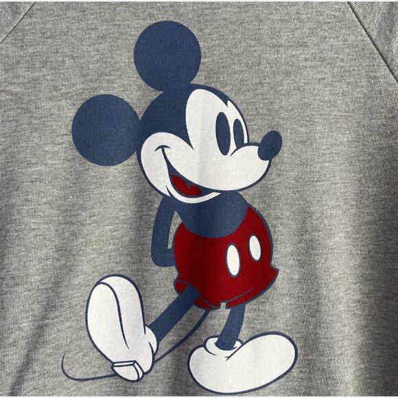 Disney Parks Mickey Mouse Short Sleeve Crewneck Sweatshirt in Gray, Size XL - Picture 5 of 9
